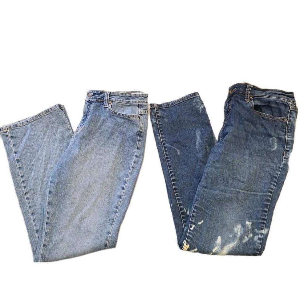 St. John's Bay Women's Size 12 Petite Blue Jeans 32x27 LOT OF TWO